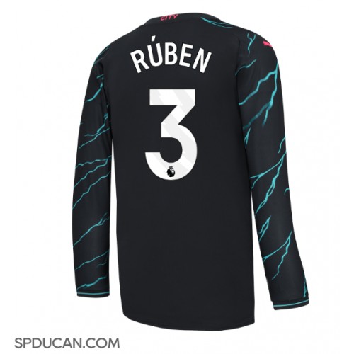 Muški Nogometni Dres Manchester City Ruben Dias #3 Rezervni 2023-24 Dugi Rukav